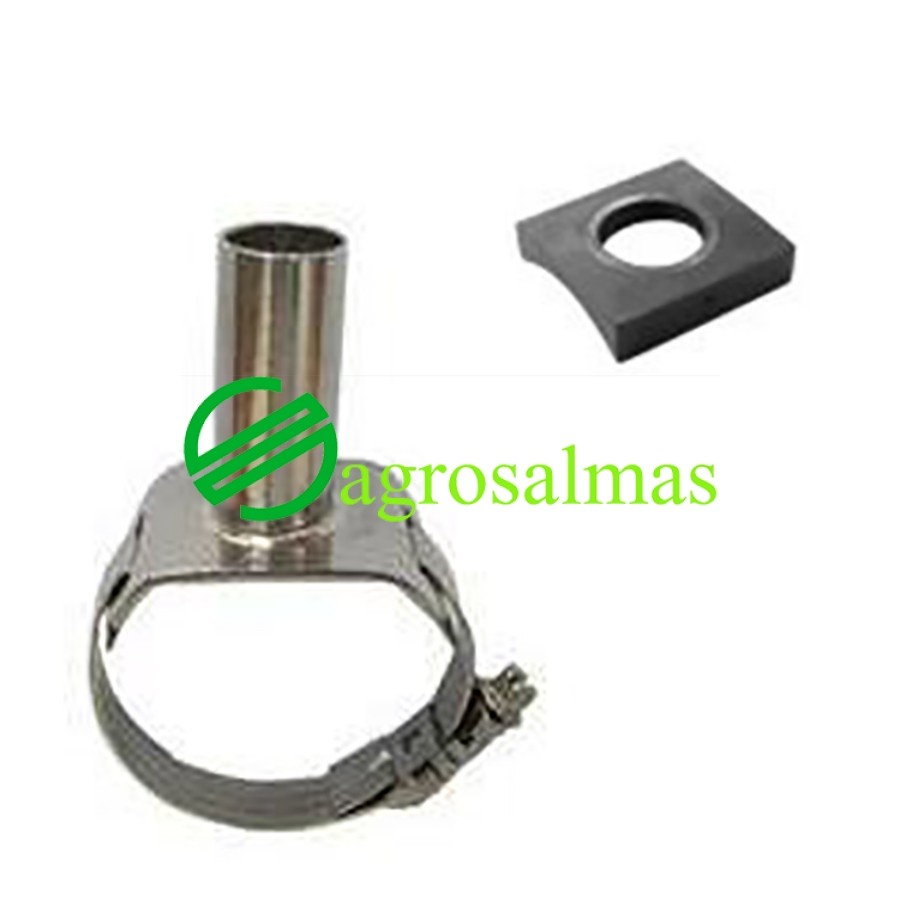 Είσοδος/Μπρίζα Φάλακτος ευθεία ανοξείδωτη Φ16 με φλάντζα