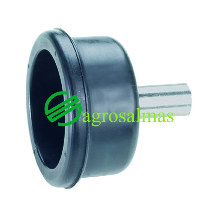 Τάπα Καουτσούκ με Σωληνάκι ΙΝΟΧ Φ38