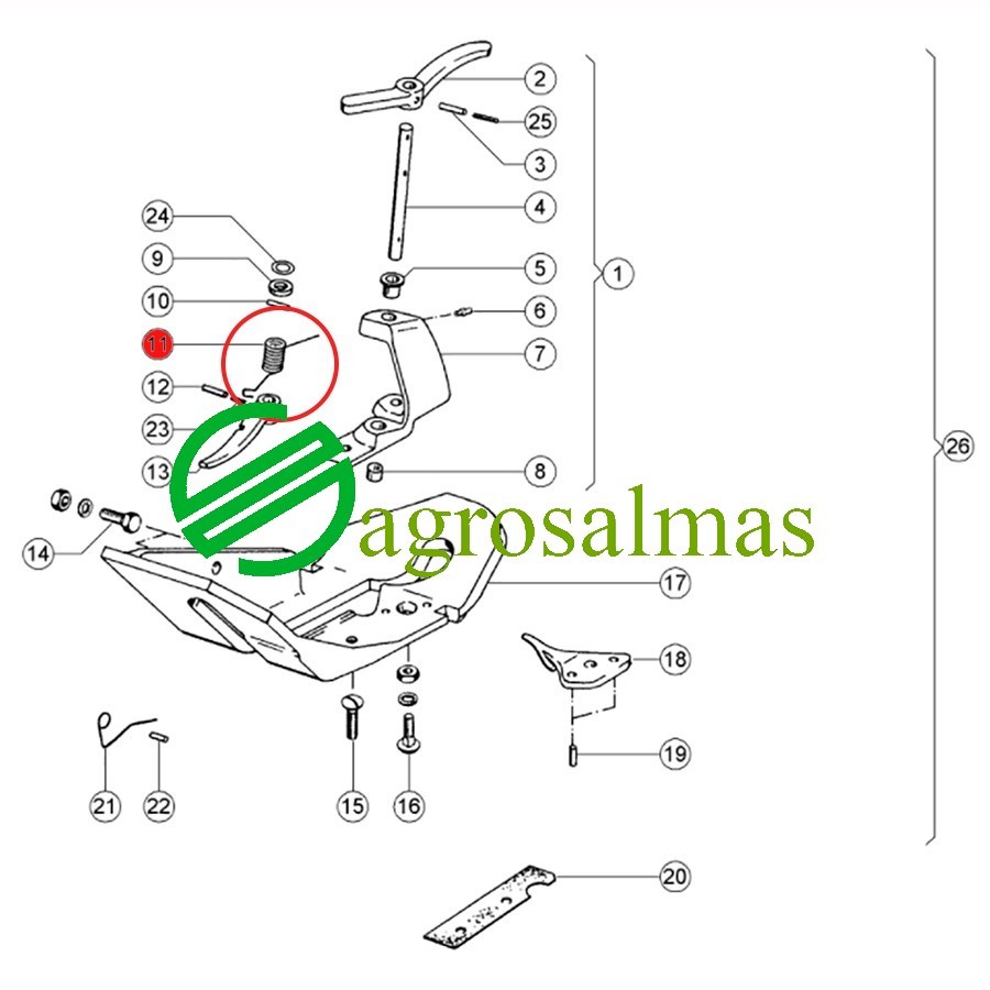 Ελατήριο Δετικού CLAAS MARKANT