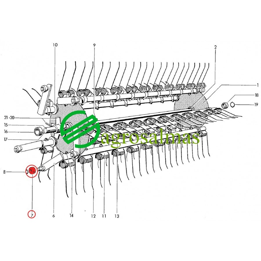 Ρουλεμάν Ανέμης στενό CLAAS MARKANT