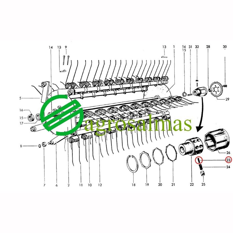 Ελατήριο Καστάνιας Πικαπ μικρό