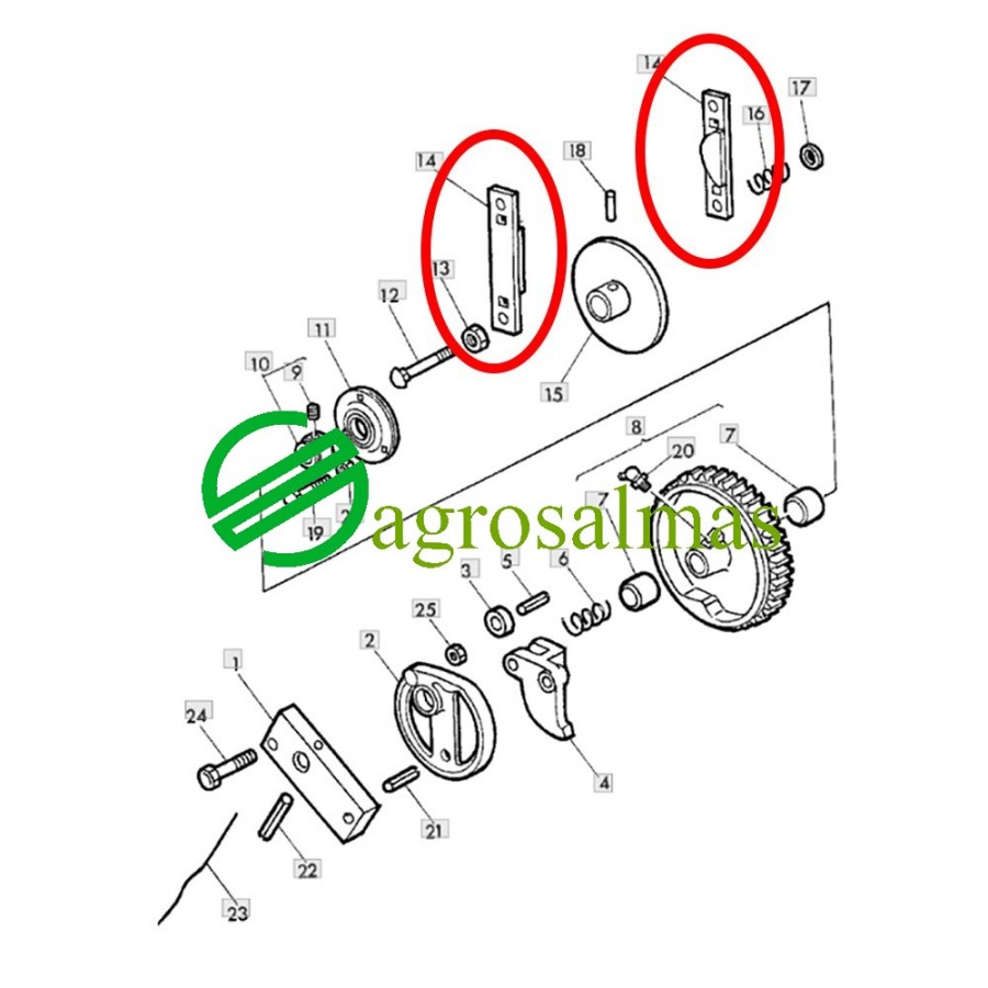 Λαμάκι Φρένο Δετικού John Deere