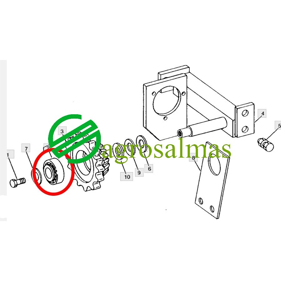 Ρουλεμάν Γραναζιού υποστήριξης John Deere