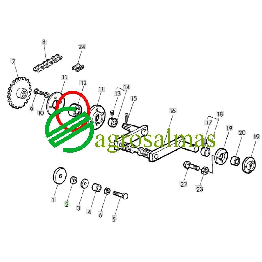 Ρουλεμάν Τροφοδότη John Deere