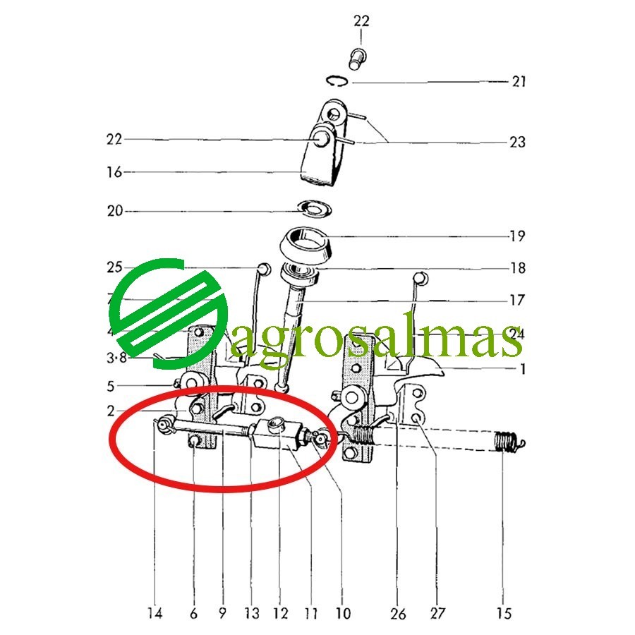 Ντίζα κίνησης Δετικού Σπάγγου πλήρης ΠΤ