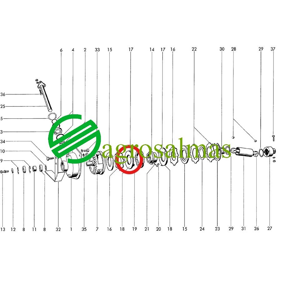 Ροδέλα (Ελατήριο) Συμπλέκτη Ανέμης Z3