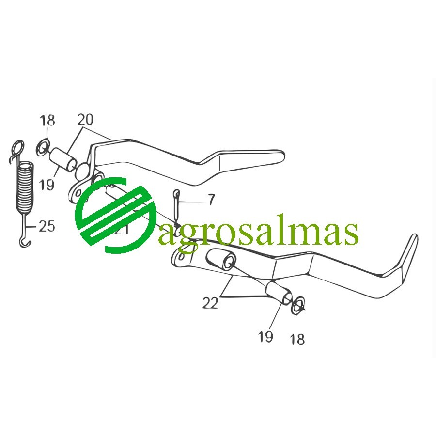 Ελατήριο Έλξης Λάμας επικάλυψης Σπόρου Νο. 25